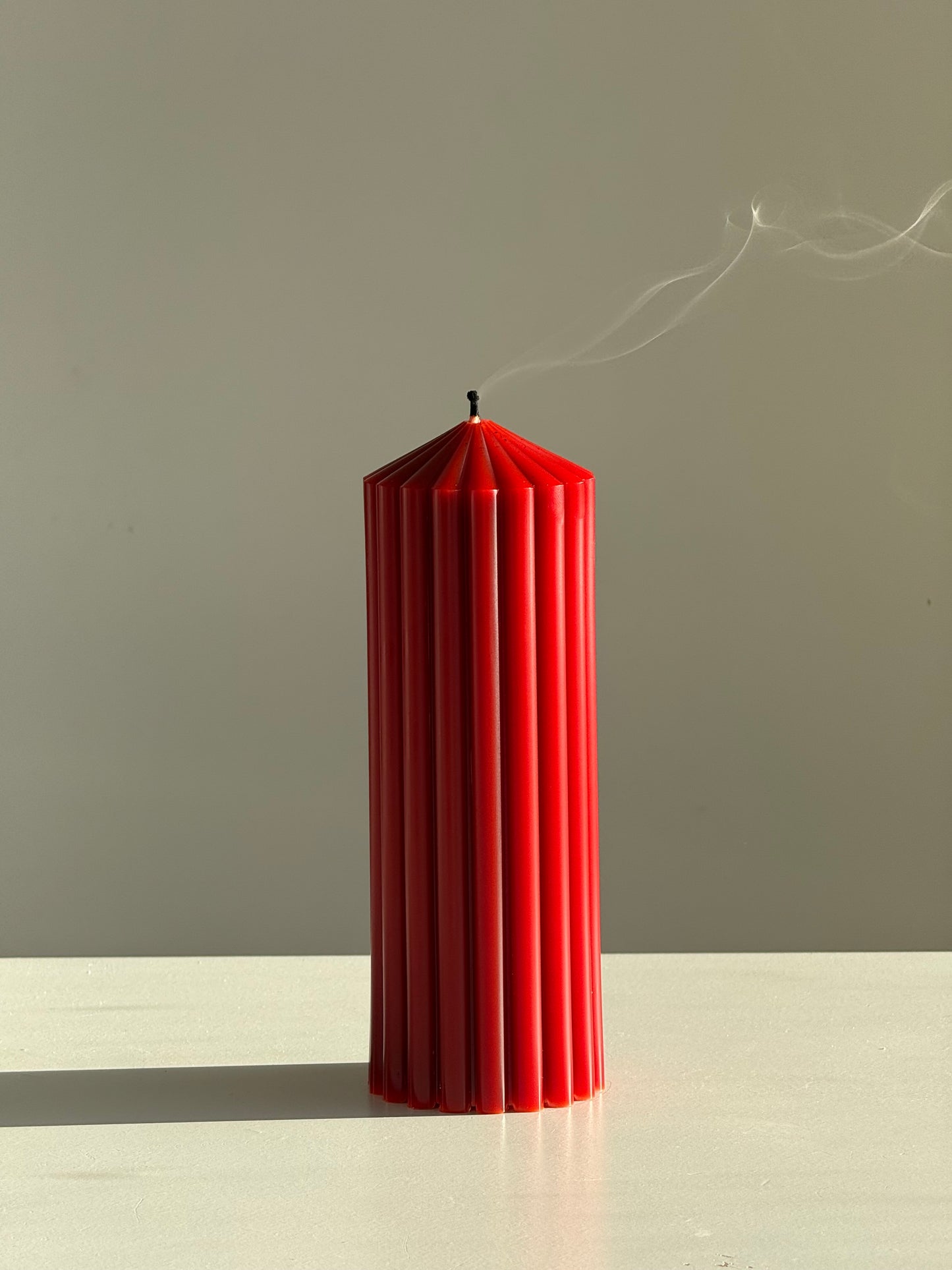 Kerze LONDON ROT Bienenwachs