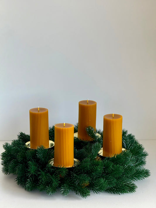 Bienenwachs Adventskranz Kerzen