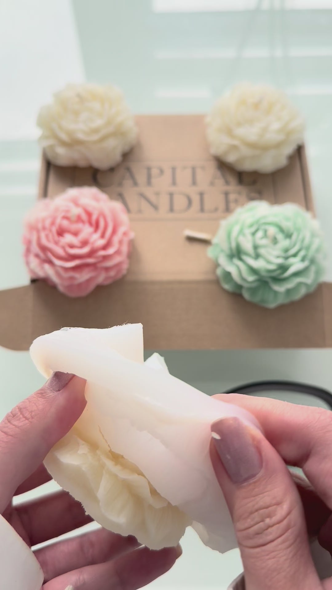 Peony Flower Candle (Pfingstrosen-Kerze)